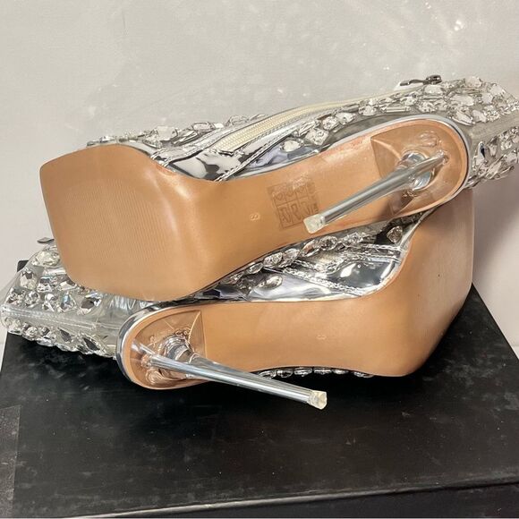 Cattleyas Silver Rhinestone Heel Booties - Picture 7 of 7